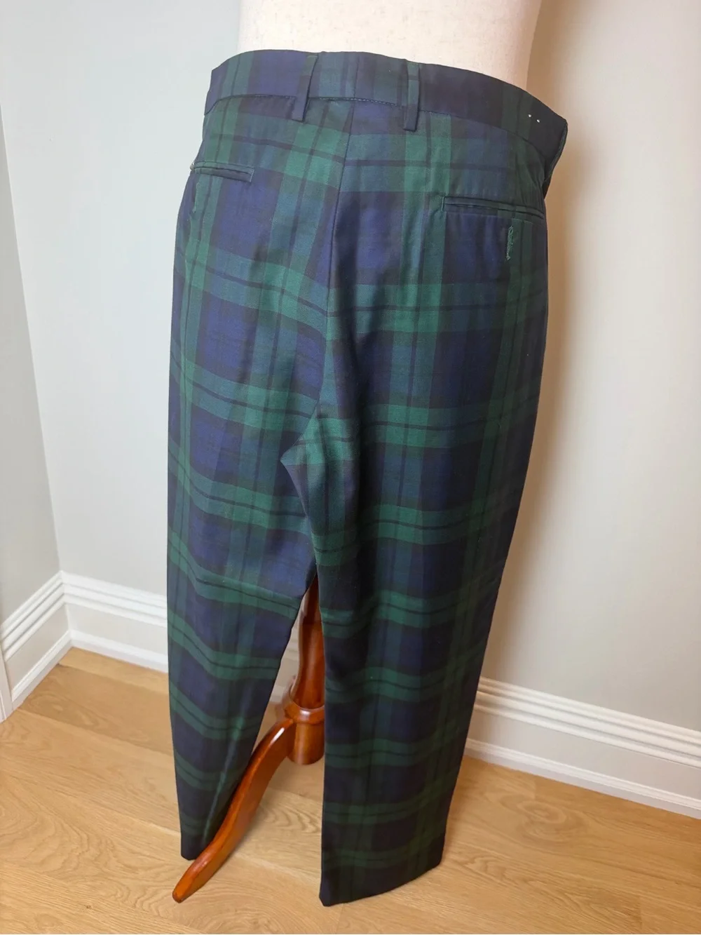 J. Crew Navy and Forest Green Plaid Pants